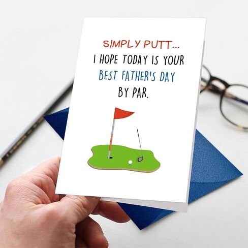 Funny Father’s Day Card for Dad Humorous Fathers Day Cards for Him Husband Boyfriend Fiance Golf Fathers Day Cards Best Dad Card From Son Daughter Simply Putt You Are The Best Daddy in Saudi Arabia