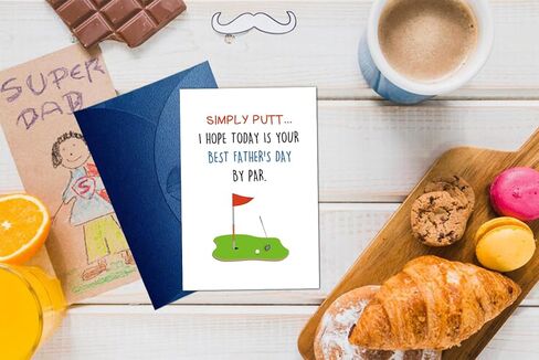Funny Father’s Day Card for Dad Humorous Fathers Day Cards for Him Husband Boyfriend Fiance Golf Fathers Day Cards Best Dad Card From Son Daughter Simply Putt You Are The Best Daddy in Saudi Arabia