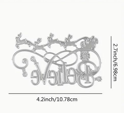 Christmas Believe Deer Snowflake Metal Die Cuts,Merry Christmas Deer Cutting Dies Cut Stencils DIY Scrapbooking Decorative Embossing Paper Party Wedding Card Making in Saudi Arabia