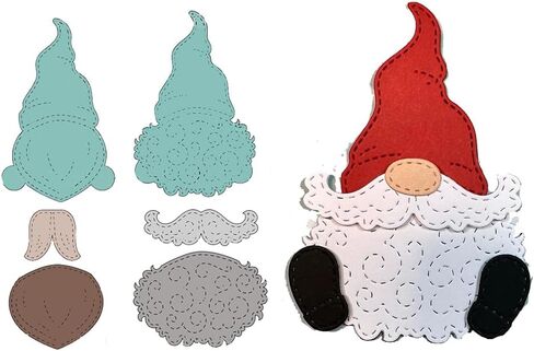 Gnome Accessory Die Cuts for Card Making,Metal Cutting Dies Embossing Paper Dies for Christmas Scrapbooking DIY Birthday Album Card Making Supplies (Z5360-Dies) in Saudi Arabia