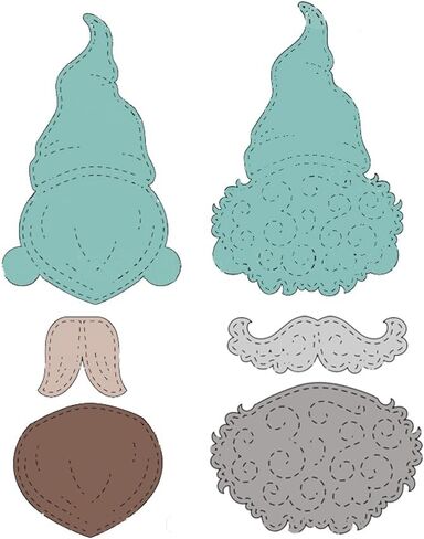 Gnome Accessory Die Cuts for Card Making,Metal Cutting Dies Embossing Paper Dies for Christmas Scrapbooking DIY Birthday Album Card Making Supplies (Z5360-Dies) in Saudi Arabia
