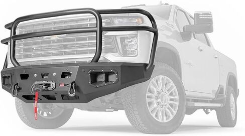 WARN 107005 Ascent Front Bumper with Full Grille Guard Tube, Fits: Chevrolet Silverado HD 2500/3500 (2020-Current) in Kuwait