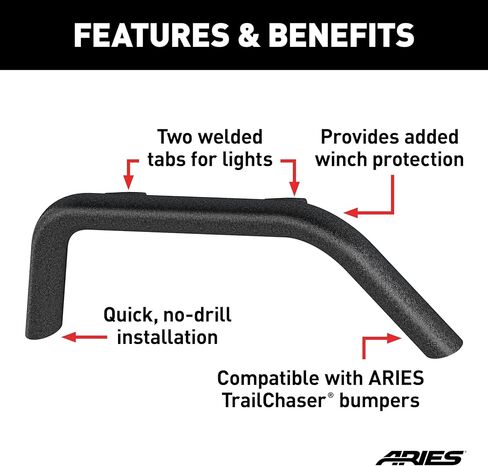 ARIES FRONT MODULAR BUMPER BRUSH GRD, black (2081255) in Kuwait