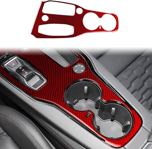 غطاء لوحة ناقل الحركة لوحدة التحكم المركزية للسيارة متوافق مع Audi RS e-tron GT 2021-2026 إطار لوحة ناقل الحركة من ألياف الكربون غطاء واقٍ للملحقات الداخلية (أسود) in Saudi Arabia
