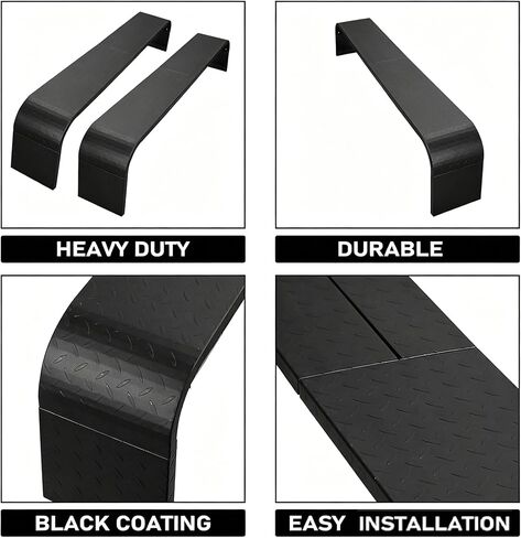 Detachable Trailer Fenders Double Axle for 13"-15" Tires with Assembly Structure Design-Steel Diamond Tread Plate Tandem Axle, Detachable Trailer Fenders Suitable for Car Hauler/Cargo in Saudi Arabia