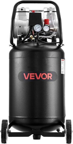 VEVOR 14-Gallon Air Compressor, 2HP 4.3 SCFM at 90PSI, Max 125PSI Pressure Oil-Free Air Compressor Tank, Portable on Wheels for Auto Repair, Tire Inflation, Spray Painting, Woodwork Nailing, 120V in Saudi Arabia