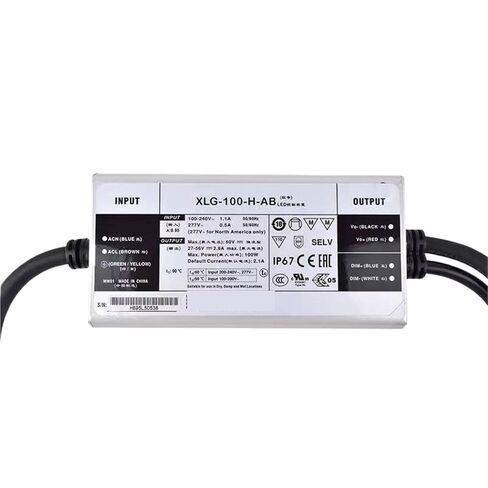 1pcs XLG-100-H-AB Constant Power Mode LED Lighting Driver Buit-in Active PFC AC-DC Water Proof IP67 dimming Function in Saudi Arabia