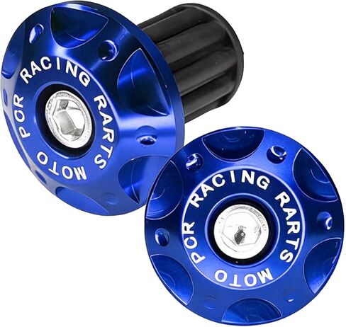 2PCS Motorcycle Bar End Plugs, Aluminum Alloy Handlebar Grip End Caps, Anti-Drop Shockproof Motorcycle Handlebars for Bikes, Scooters, Off-Road Motorcycles & Kawasaki/Suzuki/Yamaha (Blue) in Kuwait