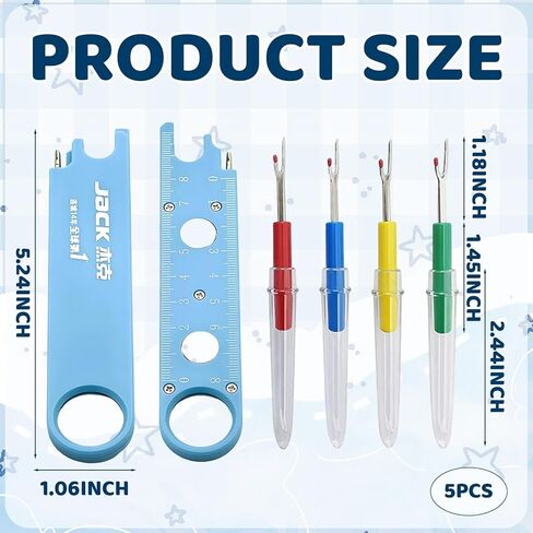 Sewing Machine Needle Threader, Automatic Needle Threader Tool for Hand Sewing, Sewing Supplies with Seam Rippers, Needlepoint Accessories for Low-Light Sewing and Quick Alterations in Saudi Arabia