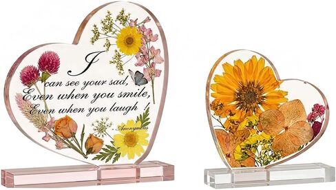 Heart Resin Molds Silicone Kit with 2 Packs Real Pressed Dried Flowers, Heart Silicone Mold for Resin Casting & Flower Preservation, DIY Epoxy Art for Jewelry Making, Wedding Gifts in Kuwait