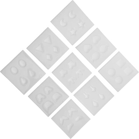Silicone Mold, 9 Types Earring Mould Set, DIY Handmade Jewelry Decorations with Smooth Surface, Ideal for Oven, Refrigerator & Microwave in Kuwait