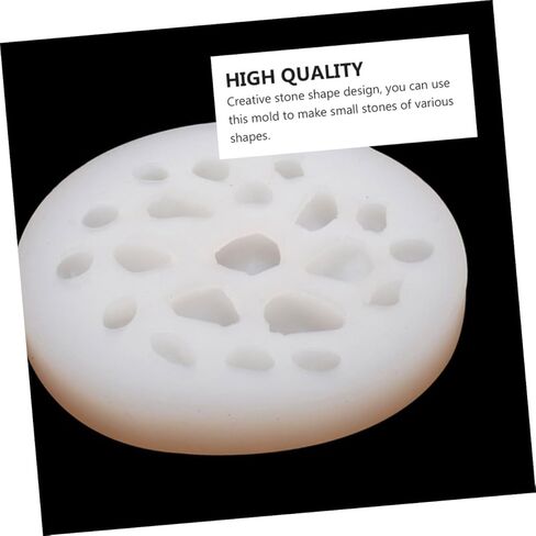 20 Cavity Silicone Mold for Making Artistic Stones - Rocks - Pebbles - Non-Stick DIY Craft Mold for Mini Chocolate and Crystal Epoxy - Ideal for Jewelry Pendant and Agate Epoxy, White in Kuwait