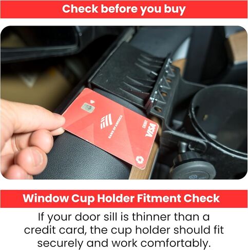 Car Door Cup Holder – Universal Window Cup-Holder with Phone Storage, Felt Protection Pad, No Rattle Fit for Large and Small Cups, Fits Any Car or Truck &18-2023 Tesla Model 3 Y Cup Holder in Saudi Arabia
