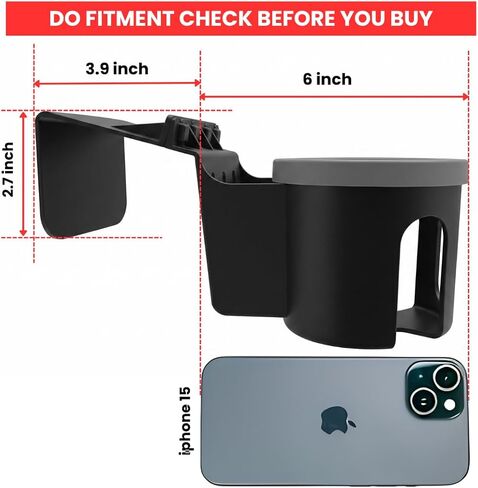 Car Door Cup Holder – Universal Window Cup-Holder with Phone Storage, Felt Protection Pad, No Rattle Fit for Large and Small Cups, Fits Any Car or Truck &18-2023 Tesla Model 3 Y Cup Holder in Saudi Arabia