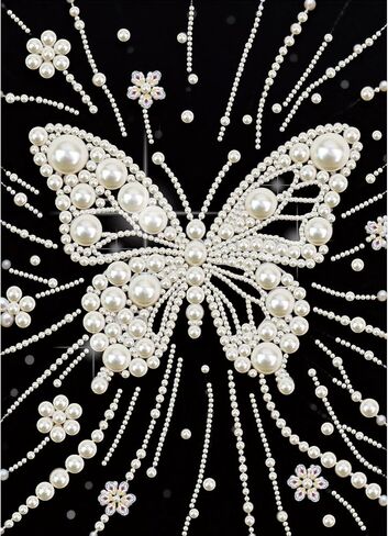 WSLWXSHM Pearl Diamond Painting Kits for Adults Butterfly, 5D Special Shape Diamond Art Kits for Beginners, Crystal Rhinestones Diamond Painting for Home Wall Decoration Gift 12×16inch/30×40cm, Animal in Kuwait