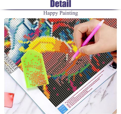 payjik Diamond Art Kits for Adults,Complete DIY Diamond Art with Full Round Drill Canvas, Relaxing Craft for Home Wall Decor, Unique Gift for Women & Beginners 12x16 in in Saudi Arabia