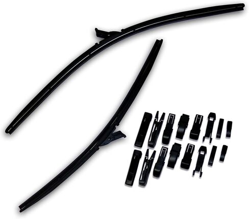 WBU-16-16 Multiple Adapter Bracketless Windshield Wiper Blade, 16" (400mm) Driver Side & 16" (400mm) Passenger Side, Set of 2 in Kuwait