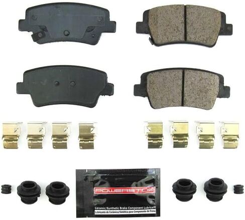 PowerStop Rear Brake Pads for Hyundai Elantra 2021-25 - Z23 Carbon-Fiber Ceramic Brake Pads with Installation Hardware, Z23-2395 in Kuwait