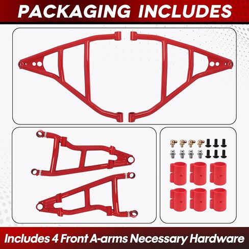 High Clearance Front Upper & Lower A-Arms Kit – for 2017+ UP Can-Am Maverick X3 (64" Body)/ 900/ Turbo DS/Turbo XRC/Turbo RR XDS/MAX Turbo DS - RED in Saudi Arabia