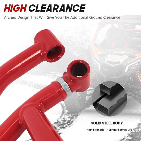 High Clearance Front Upper & Lower A-Arms Kit – for 2017+ UP Can-Am Maverick X3 (64" Body)/ 900/ Turbo DS/Turbo XRC/Turbo RR XDS/MAX Turbo DS - RED in Saudi Arabia