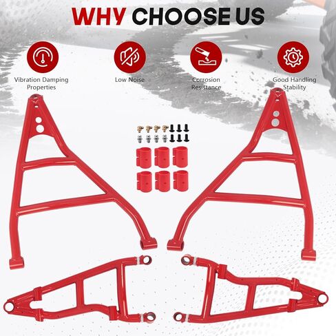 High Clearance Front Upper & Lower A-Arms Kit – for 2017+ UP Can-Am Maverick X3 (64" Body)/ 900/ Turbo DS/Turbo XRC/Turbo RR XDS/MAX Turbo DS - RED in Saudi Arabia