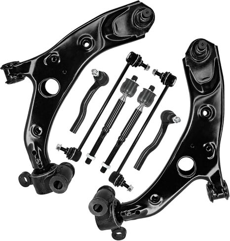 POWERGEAR 8 قطع من أذرع التحكم الأمامية السفلية مع مفاصل كروية وصلة قضيب ربط داخلي/خارجي مناسب لـ 14-17 MAZDA 6 طقم تعليق CMS761213 K80296 ES801063 ES801062 EV801067 in Kuwait