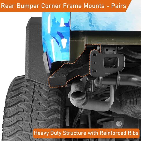 Hooke Road Rear Bumper Frame Mounts Compatible with 2020 2021 2022 2023 2024 2025 2026 Jeep Gladiator JT, Rear Bumper Mounting Blocks A Pair in Kuwait