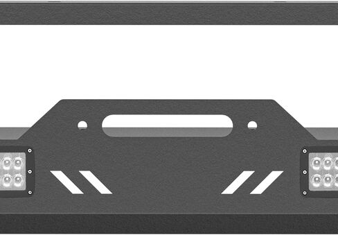 for Wrangler JK Front Bumper Compatible with 2007 2008 2009 2010 2011 2012 2013 2014 2015 2016 2017 2018 Jeep Wrangler JK JKU Unlimited w/LED Lights, Winch Plate, Light Bar Bracket & D-rings in Kuwait