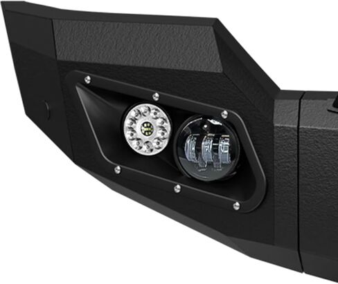 Pickup Truck Front Bumper Compatible with 2015-2019 GMC Sierra 2500 3500 HD Off-Road Pickup Truck Bumper with Winch Plate, Sensor Holes, 5 x LED Lights, License Plate Bracket & D-rings, Black in Kuwait