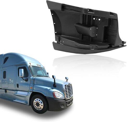 تعزيز نهاية المصد الأمامي الأيمن متوافق مع 2008-2017 Freightliner Cascadia غطاء المصد تعزيز الوجه شريط التأثير المتقاطع بدون فتحة ضوء الضباب باللون الأسود in Kuwait