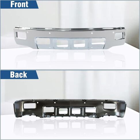 Front Bumper compatible with 2014 2015 Chevy Silverado 1500 w/Fog & Park, Chrome in Saudi Arabia