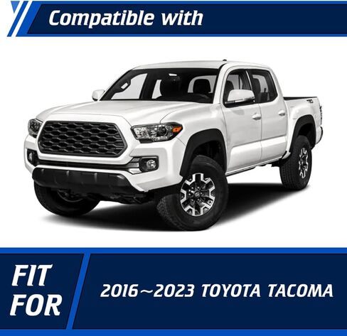 WOLFSTORM Rear Bumper Compatible With 2016 2017 2018 2019 2020 2021 2022 2023 3rd Gen Toyota Tacoma Pickup Bumper with LED Lights D-Rings Textured Black Work with Factory Blind Spot Module Sensor in Saudi Arabia