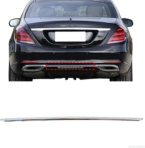 Rear Bumper Exhaust Molding Trim Fit for Mercedes Benz S Class S350 S400 S450 S500 S560 W222 2018-2020 (Left) in Saudi Arabia