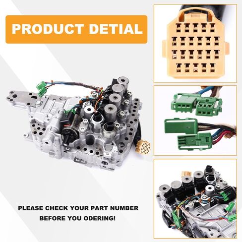 JF011E RE0F10A F1CJA CVT Transmission Valve Body(TWO PRESSURE SENSORS) with Stepper Motor Solenoid Kit Harness Compatible with 2007-2012 Dodge/2007-2010 Jeep/2007-2016 Mistubishi/2002-2015 Nissan in Saudi Arabia