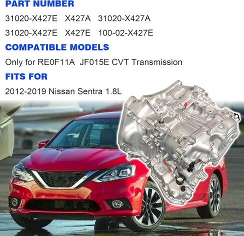 CVT 7-Speed RE0F11A JF015E Transmission with Oil Cooler for 2013-2019 Nissan Sentra 1.8L Replace# 31020-X427E in Saudi Arabia