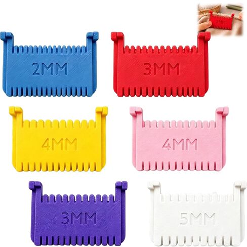 Plman 6 PCS Clip On Sewing Ruler, Edge Stitch Lock and Sewing Gauge, 2mm 3mm 4mm 5mm Stitching Guide Tool for Quilting Embroidery Fabric Craft Projects in Saudi Arabia