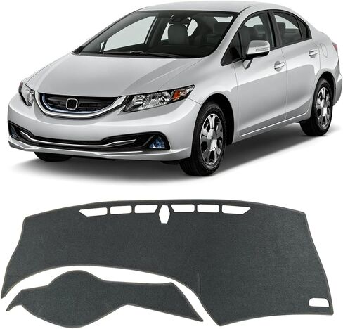 for 2012 2013 2014 2015 Honda Civic Dash Cover, Dashboard Cover mat Custom fit for Honda Civic 2012-2015,Protective Dashboard for Civic Interior Accessory (Gray) in Saudi Arabia