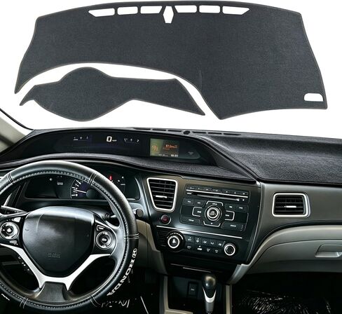 for 2012 2013 2014 2015 Honda Civic Dash Cover, Dashboard Cover mat Custom fit for Honda Civic 2012-2015,Protective Dashboard for Civic Interior Accessory (Gray) in Saudi Arabia