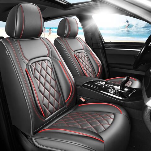 Fit CRV Premium Leather Car Seat Covers Compatible with Honda CR-V 2011-2025 2026, Breathable, Wear Resistant, Airbag Compatible, All-Weather Protection & Full Coverage, Full Set Black in Kuwait