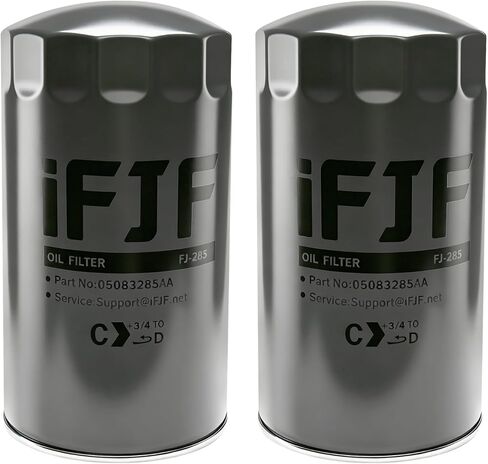 iFJF 5083285AA Oil Filter Replacement for Ram Truck 2500 3500 4500 5500 Diesel Engine 5.9L 1989-2007 6.7L 2007-2020 Replaces 5016547AA 5093092AA(Set of 2) in Saudi Arabia