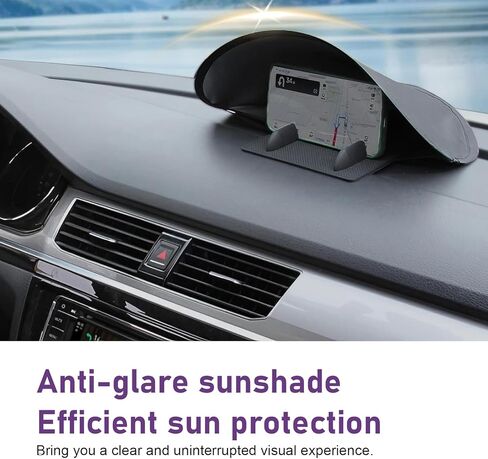 Car Phone Sun Shade, Anti-glare Cell Phone Sunshade, Foldable Heat Protection Smartphone Sun Shade, Universal for Cars、SUV、MPV、RV、Trucks (Black) in Saudi Arabia