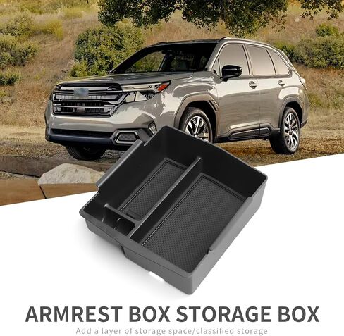 Center Console Organizer for Subaru Forester 2025 2026 Car Accessories Armrest Storage Box ABS Console Insert Tray Black in Kuwait
