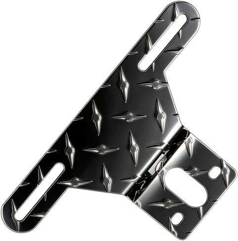 Craedli Trailer License Plate Bracket Frame, Universal Aluminum License Plate Holder with Light Mount Hole, Heavy-Duty Car Tag Bracket Trailer Mount Plate Frame for Cars Trucks RVs Boats (Black) in Saudi Arabia
