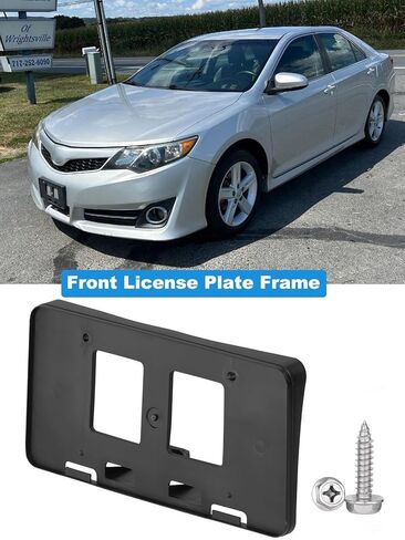 FASTCHE Front Bumper License Tag Plate Frame Bracket Holder Compatible with 2012 2013 2014 Toyota Camry SE & 2014 Toyota Camry SE Sport License Plate Bracket Replace # 5211406170 TO1068128 in Kuwait