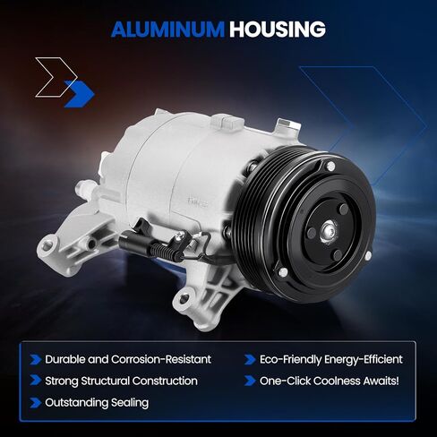 68551 Air Conditioning A/C Compressor with Clutch Compatible with Jeep Cherokee 1994-1996, Compatible with Jeep Wagoneer 1984-1987, for Wrangler 1987-1995 in Kuwait