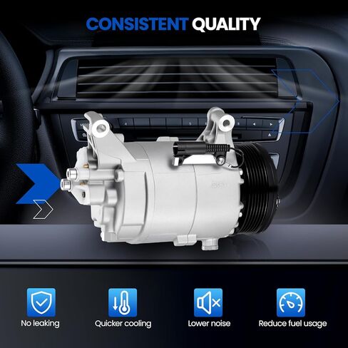 68551 Air Conditioning A/C Compressor with Clutch Compatible with Jeep Cherokee 1994-1996, Compatible with Jeep Wagoneer 1984-1987, for Wrangler 1987-1995 in Kuwait