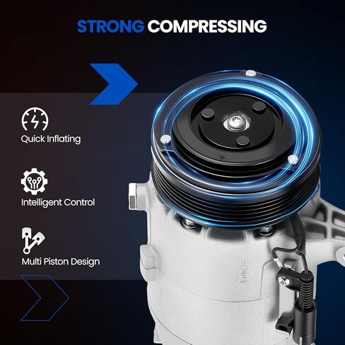 68551 Air Conditioning A/C Compressor with Clutch Compatible with Jeep Cherokee 1994-1996, Compatible with Jeep Wagoneer 1984-1987, for Wrangler 1987-1995 in Kuwait