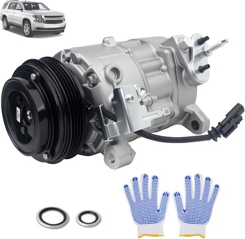 A/C Air Conditioner AC Compressor with Clutch Compatible with 2014-2019 Chevy Silverado 1500 for GMC Sierra 1500, 2014-2017 Silverado 2500, 2015-2020 Chevy Suburban/Tahoe/GMC Yukon XL in Saudi Arabia