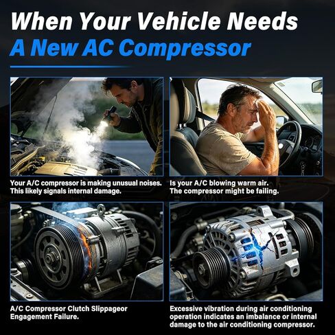 A/C Air Conditioner AC Compressor with Clutch Compatible with 2014-2019 Chevy Silverado 1500 for GMC Sierra 1500, 2014-2017 Silverado 2500, 2015-2020 Chevy Suburban/Tahoe/GMC Yukon XL in Saudi Arabia