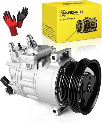 Air Conditioning AC Compressor with Clutch For Volkswagen Jetta 2005-2014, Golf Beetle Cabrio R32 Rabbit & Audi TT RS Quattro, Passat 2012-2014, 1K0820808C in Saudi Arabia